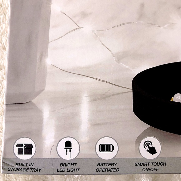 Urban Butterfly Black Table Top LED Vanity Mirror - Picture 5 of 6